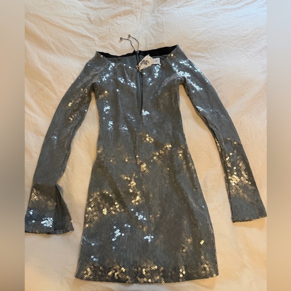 16ARLINGTON Solaria Sequined Tulle Mini Dress - Picture 2 of 8